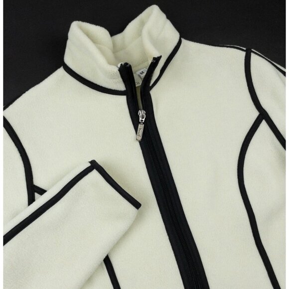Marker for Gorsuch Polartec Fleece Jacket Women's Medium White Full Zip Ski USA - Picture 4 of 16